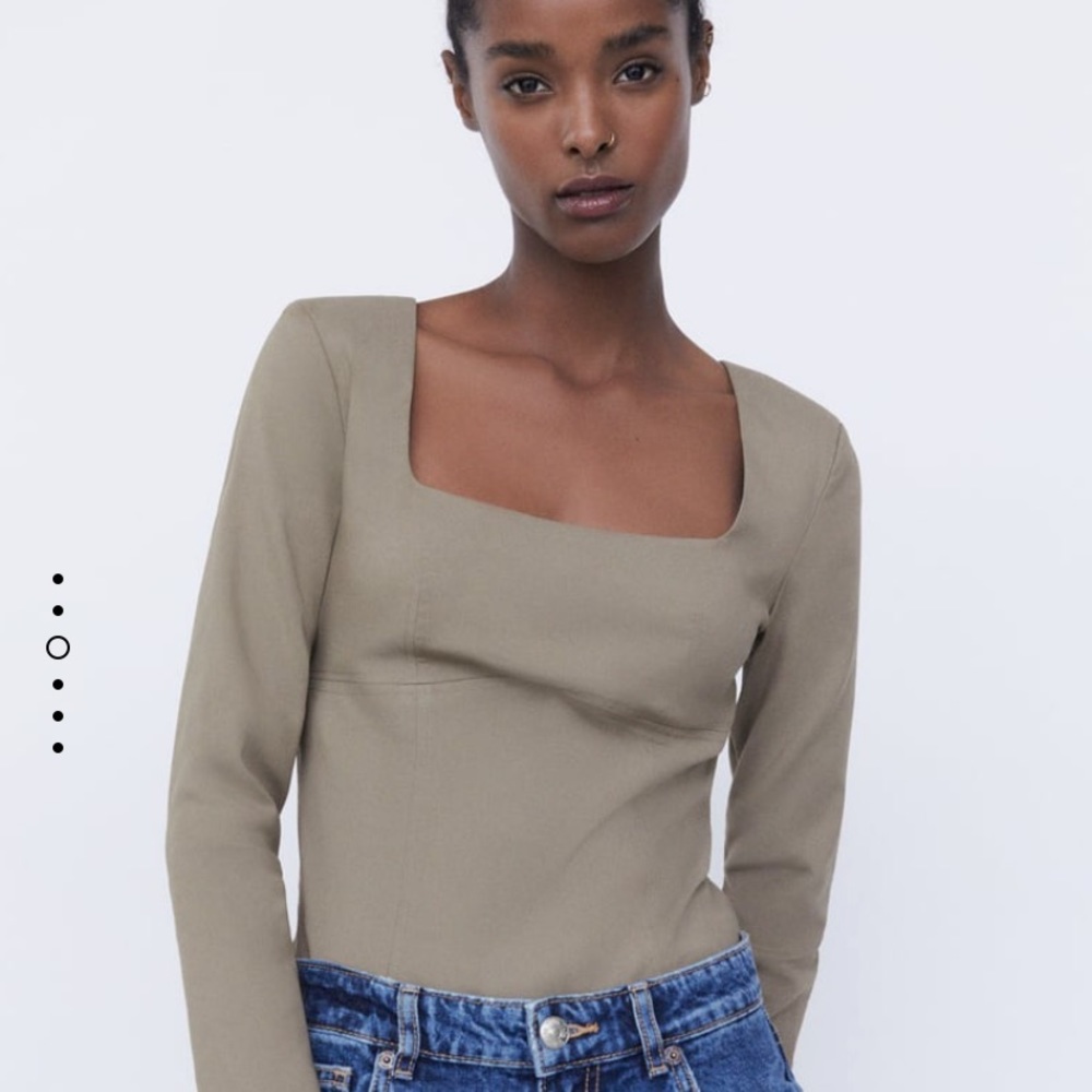 ZARA Square Neck Bodysuit NWT